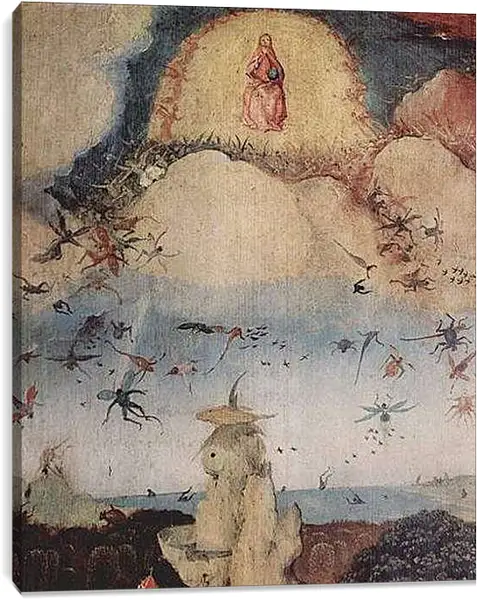 Постер на подрамнике - Haywain, Triptych, left wing-The Earthly Paradise. Иероним Босх