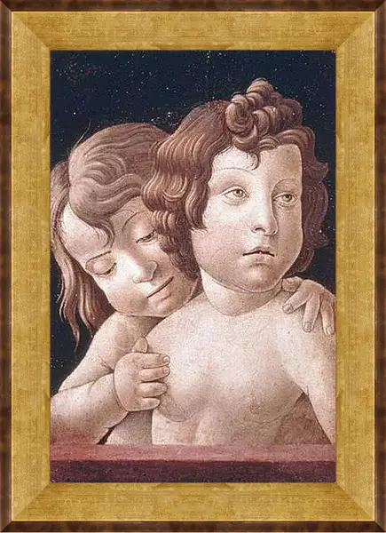 Картина в раме - Christ and Saint John - Христос и Святой Джон. Джованни Беллини