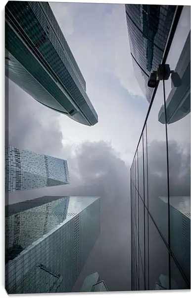 Постер на подрамнике - Москва-сити ОКО