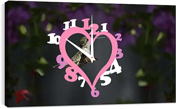 Часы картина - Колибри