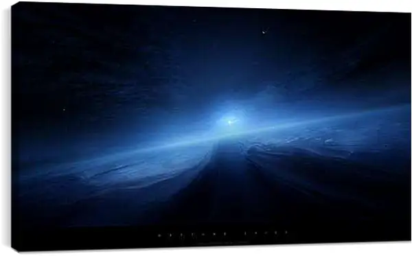 Постер на подрамнике - Дорога на Нептуне в тумане