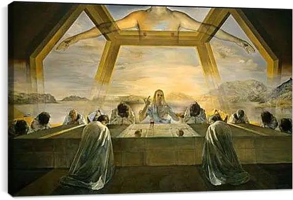 Постер на подрамнике - The Sacrament of the Last Supper. (Тайная вечеря) Сальвадор Дали