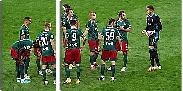 Модульная картина - Перед матчем. ФК Локомотив Москва. FC Lokomotiv Moscow