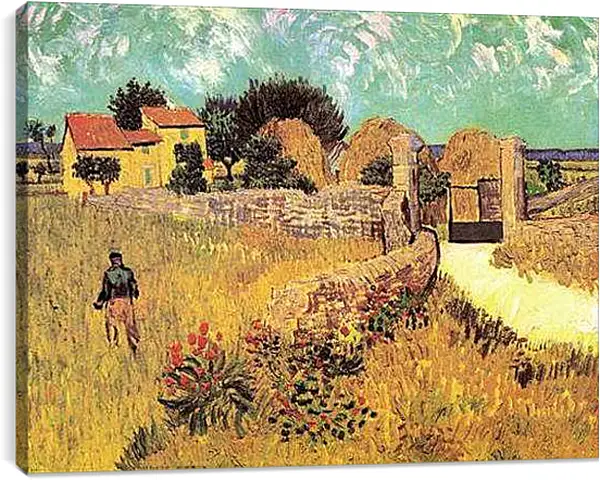 Постер на подрамнике - Farmhouse in Provence. Винсент Ван Гог