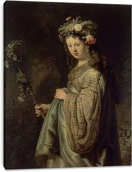 Постер на подрамнике - Флора. Рембрандт