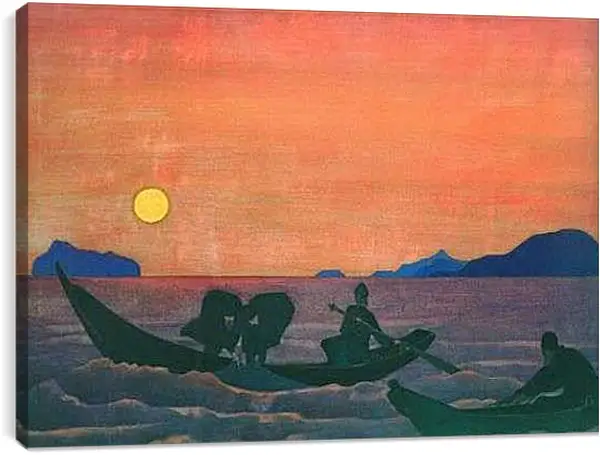 Постер на подрамнике - И мы продолжаем лов. Рерих Николай