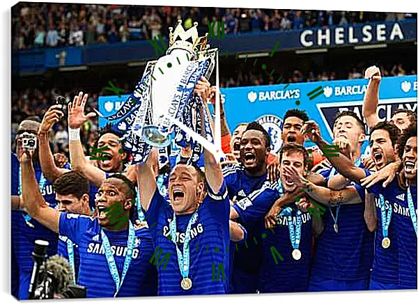 Часы картина - Победа в АПЛ. ФК Челси. FC Chelsea