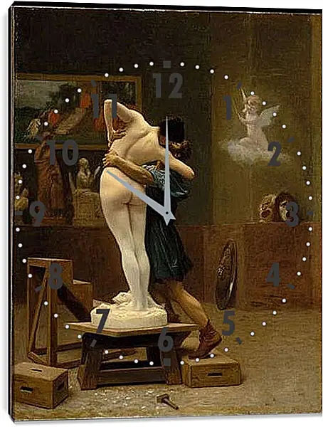 Часы картина - Pygmalion and Galatea - Пигмалион и Галатея. Жан-Леон Жером