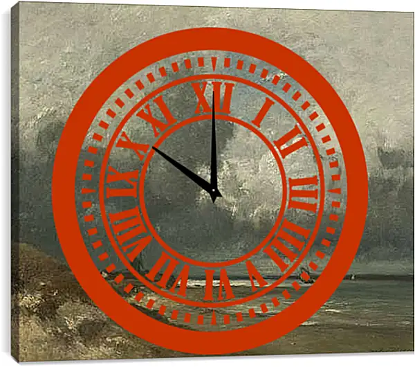 Часы картина - Le Crotoy. Жюль Дюпре