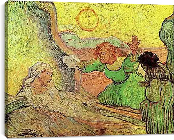 Постер на подрамнике - The Raising of Lazarus after Rembrandt. Винсент Ван Гог