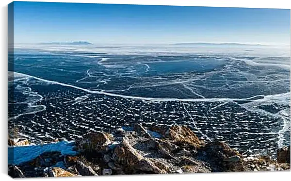 Постер на подрамнике - Озеро зимой. Байкал