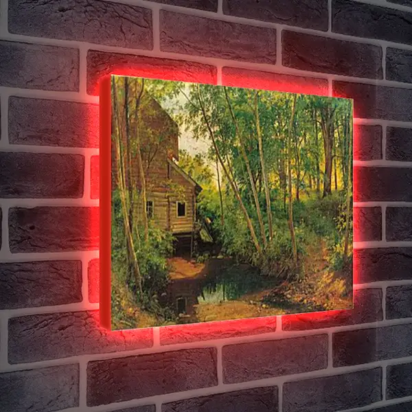 Лайтбокс световая панель - Лесной пейзаж. Иван Шишкин