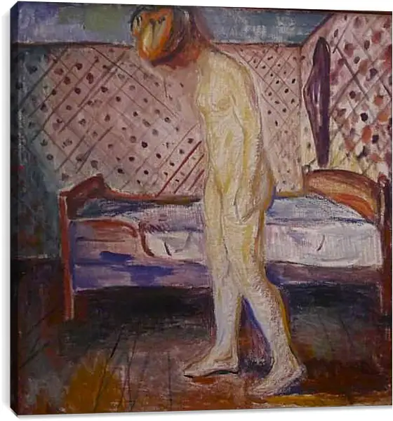 Постер на подрамнике - Gratende akt. Эдвард Мунк