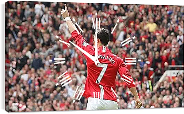Часы картина - Криштиану Роналду. Манчестер Юнайтед.
