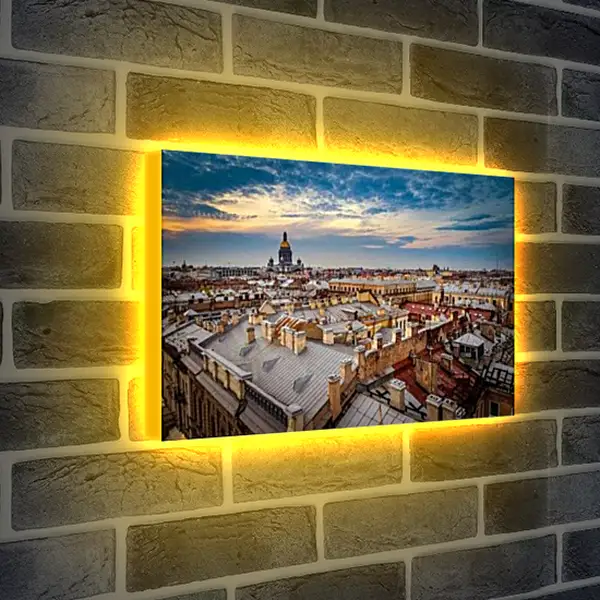 Лайтбокс световая панель - Крыши Санкт-Петербурга