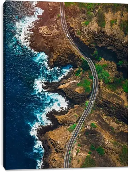 Постер на подрамнике - Изогнутая дорога