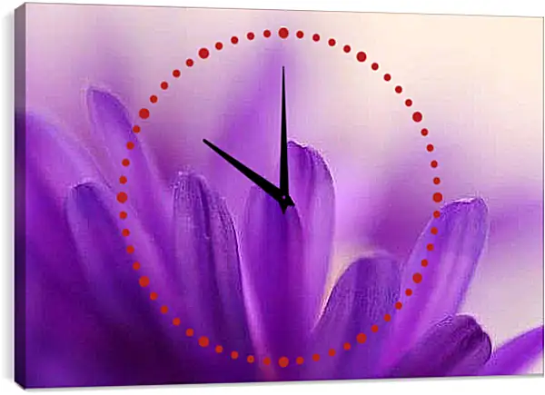 Часы картина - Лепестки цветка