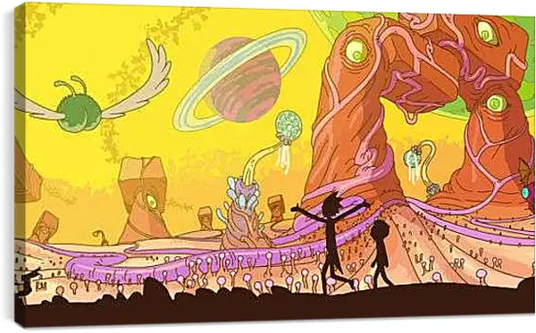 Постер на подрамнике - Рик и Морти