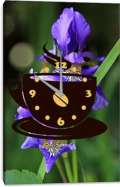 Часы картина - Ирис