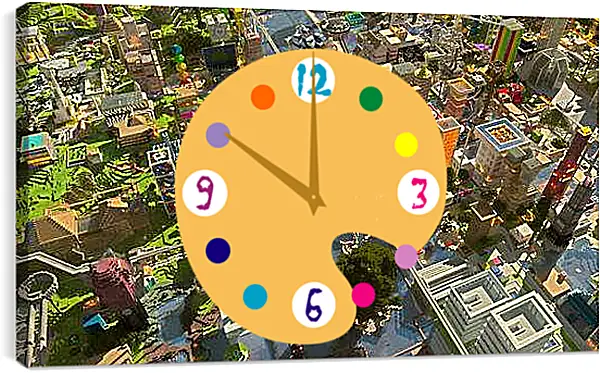 Часы картина - Minecraft