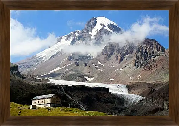 Картина в раме - Гора Казбек 2. Грузия