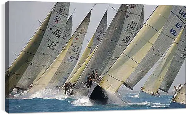 Постер на подрамнике - Наплыв яхт