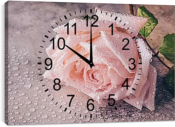 Часы картина - Роза