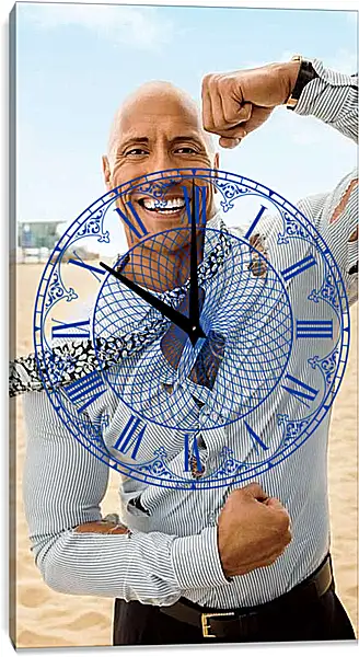 Часы картина - Dwayne Douglas Johnson. Дуэйн Джонсон (Скала)