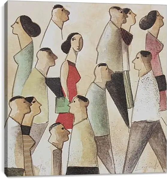 Постер на подрамнике - Город в движении