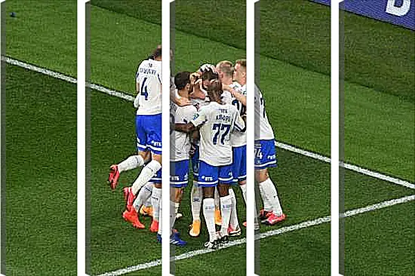 Модульная картина - Празднование гола. ФК Динамо Москва. FC Dynamo Moscow