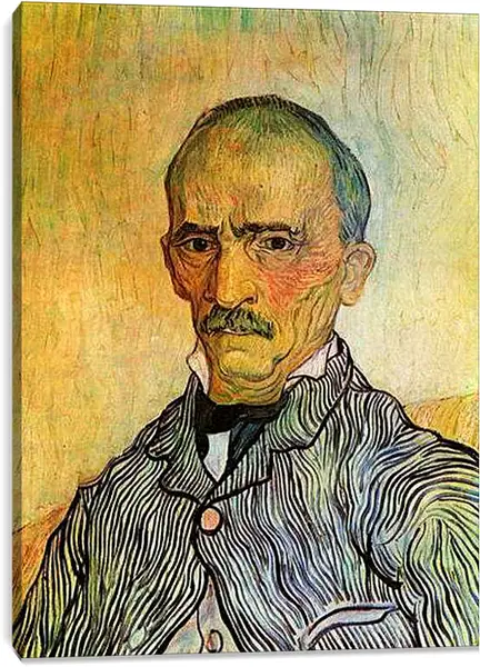 Постер на подрамнике - Portrait of Trabuc, an Attendant at Saint-Paul Hospital. Винсент Ван Гог
