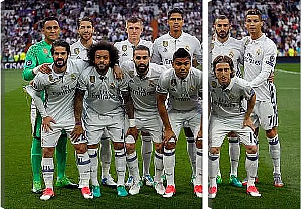 Модульная картина - Фото перед матчем ФК Реал Мадрид. FC Real Madrid