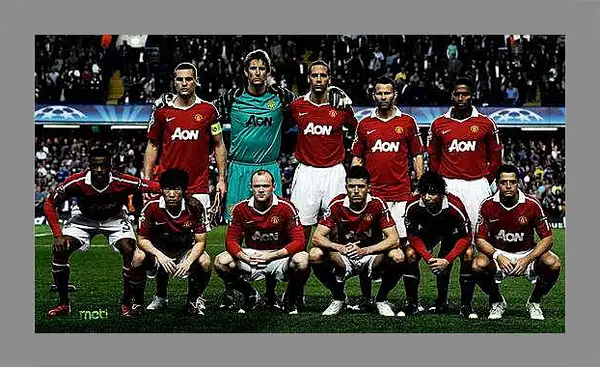 Картина в раме - Фото перед матчем ФК Манчестер Юнайтед