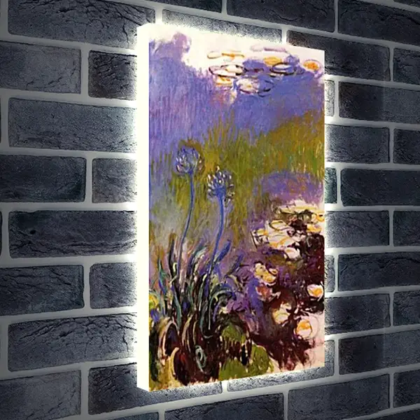 Лайтбокс световая панель - Blue Tuberosen. Клод Моне