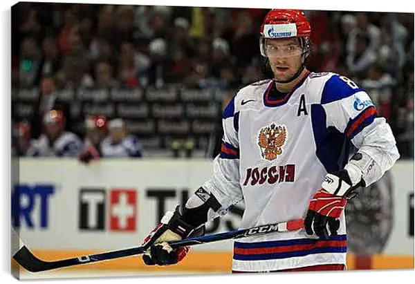 Постер на подрамнике - Александр Овечкин. Ассистент капитана в сборной России