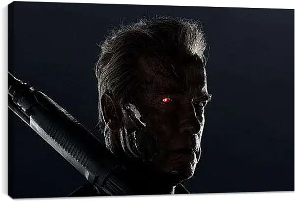 Постер на подрамнике - Арнольд Шварценеггер. Оружие. Терминатор
