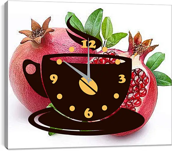 Часы картина - Гранат. Сочные Гранаты.