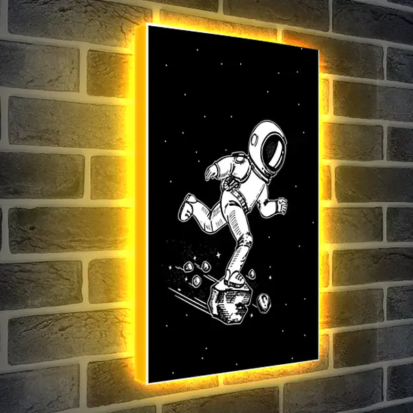 Лайтбокс световая панель - Астронавт бежит