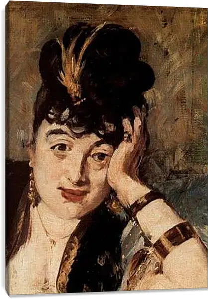 Постер на подрамнике - Woman with Fans (Detail). Эдуард Мане