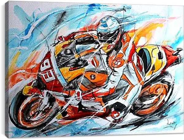 Постер на подрамнике - Спорт байк