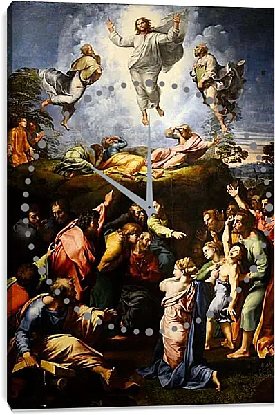 Часы картина - Преображение. Рафаэль Санти