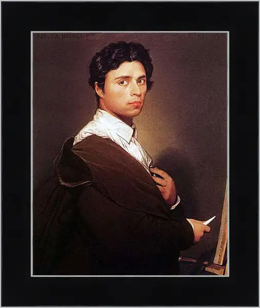 Картина в раме - Self-Portrait at Age Twenty Four. Жан Огюст Доминик Энгр