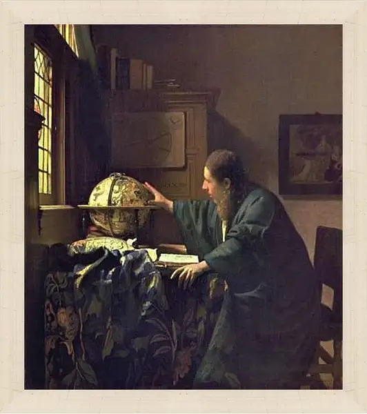 Картина в раме - The astronomer. Ян (Йоханнес) Вермеер