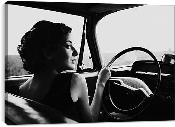 Постер на подрамнике - Девушка за рулем