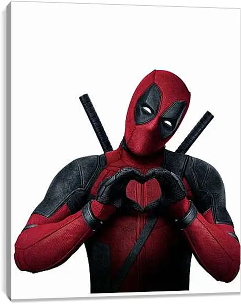 Постер на подрамнике - Дэдпул сердце