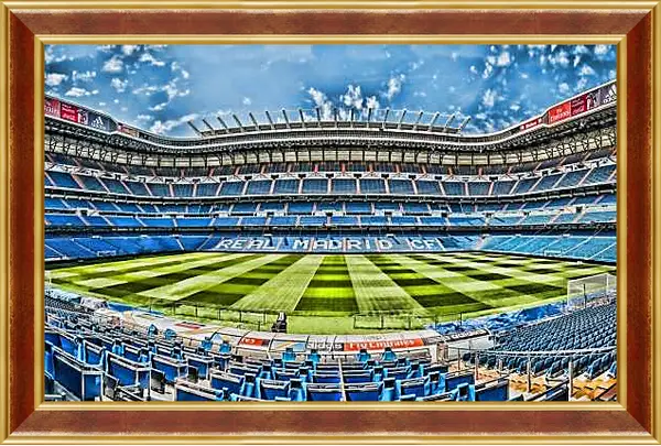 Картина в раме - Стадион Сантьяго Бернабеу. Реал Мадрид