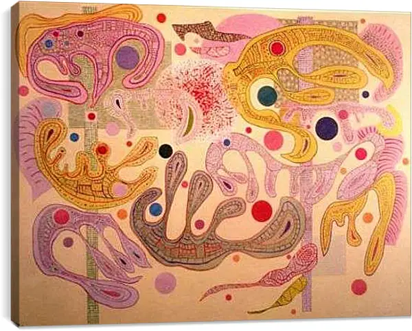 Постер на подрамнике - Capricious Forms (Formes capricieuses). Кандинский Василий