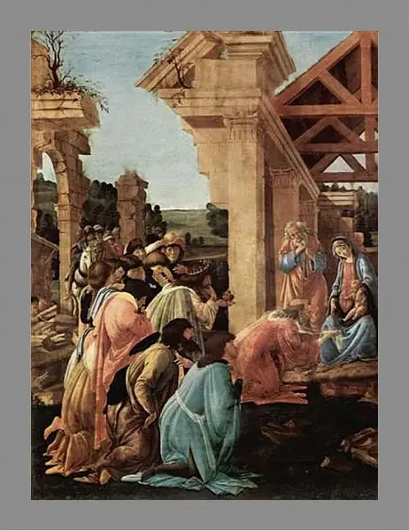 Картина в раме - Adoration of the kings Washington (detail2) Сандро Боттичелли