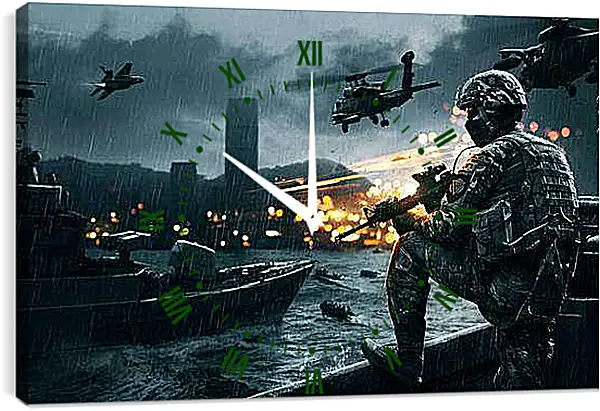 Часы картина - Battlefield 4