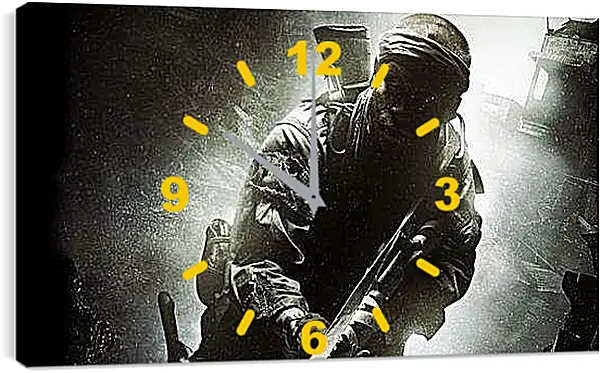 Часы картина - call of duty, soldier, gun